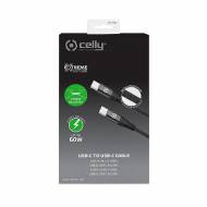 CELLY USBCUSBCNYLBK USB C  USB C 60W  1 