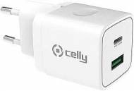 CELLY TC2USBUSBC20WWH   USB A+TYPE C 20W 